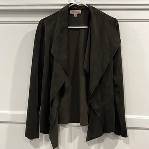 Philosophy Drapey Jacket Cardigan in Olive, Small